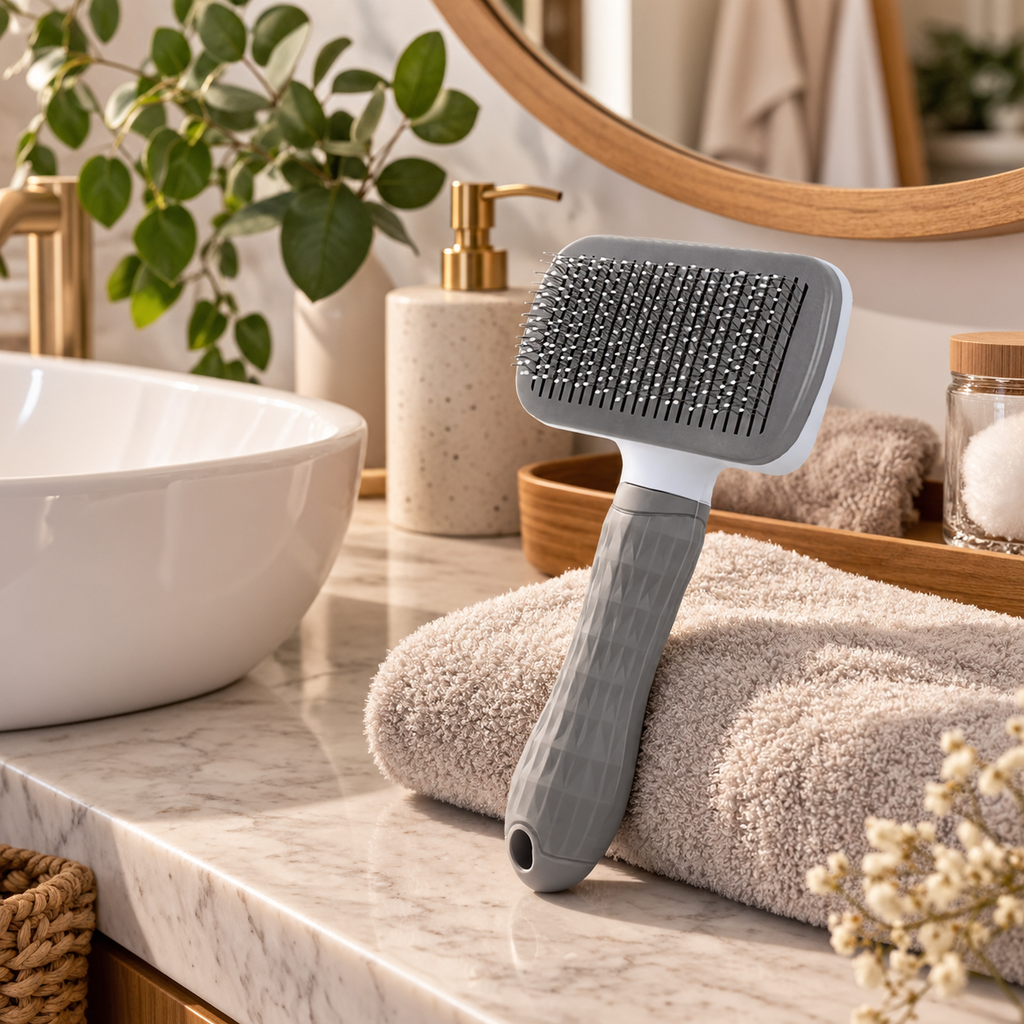 Brosse de toilettage autonettoyante