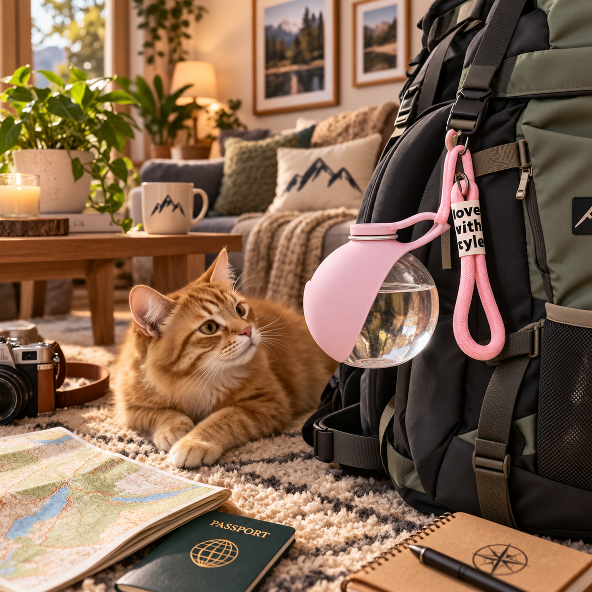 Gourde Nomade chat - L'hydratation qui vous suit en promenade