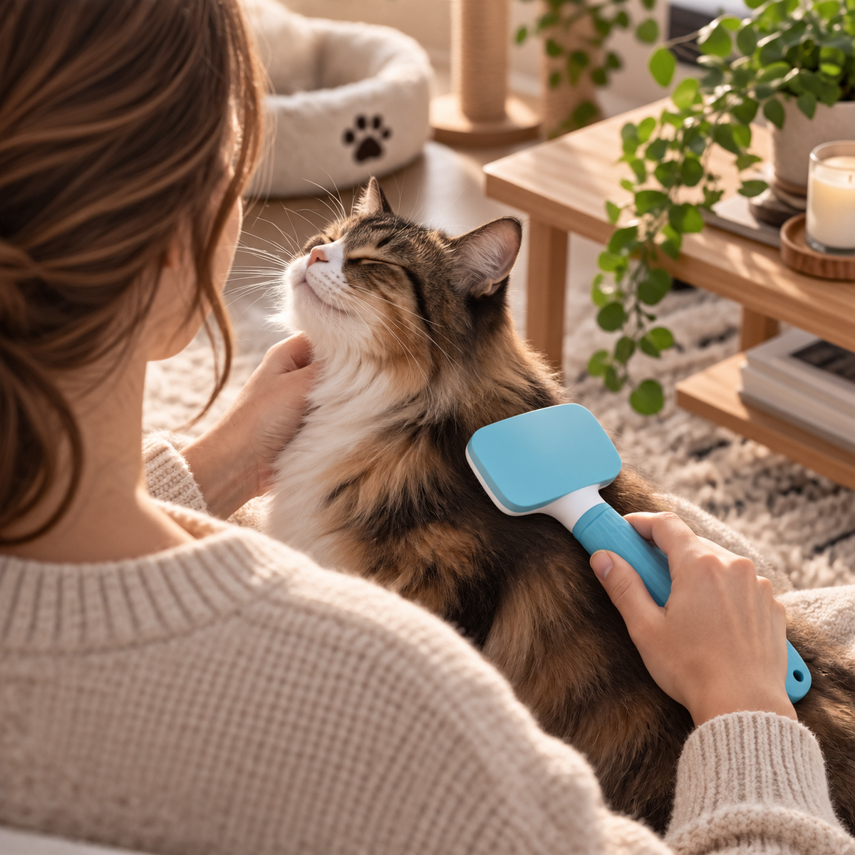 Brosse de toilettage autonettoyante